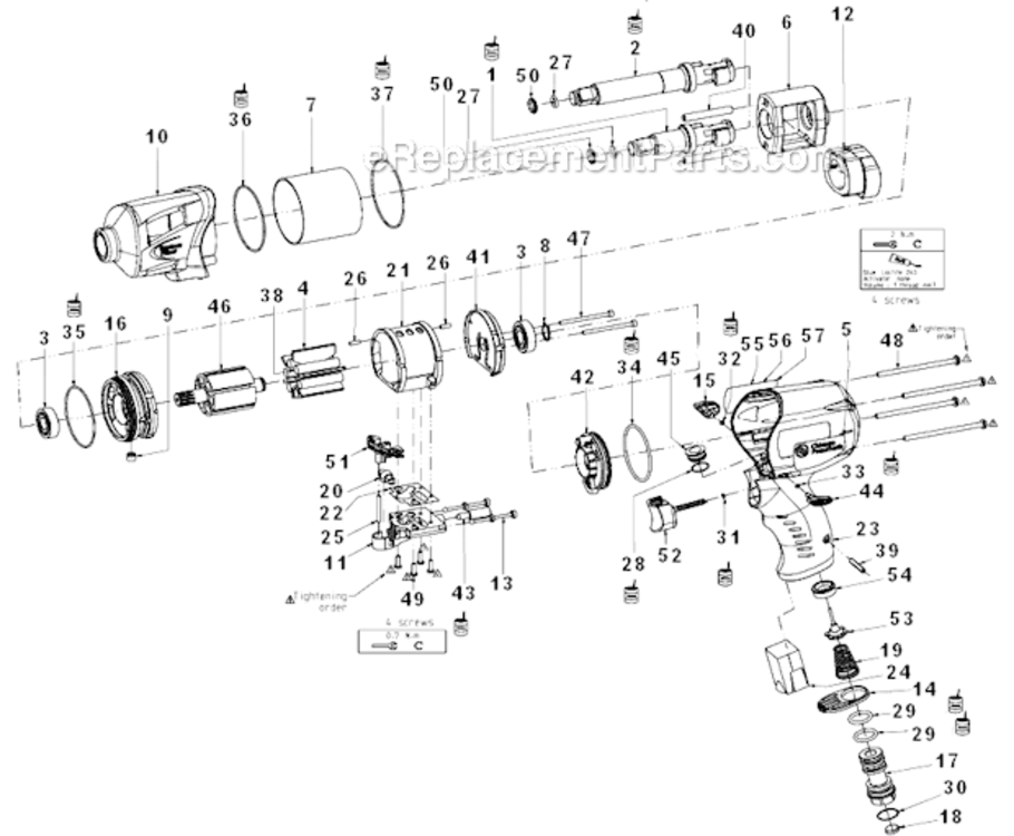 Page A Diagram and Parts List for CP7759Q  Chicago Pneumatic Wrench